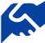 Blue icon handshake