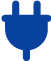 Blue icon plug